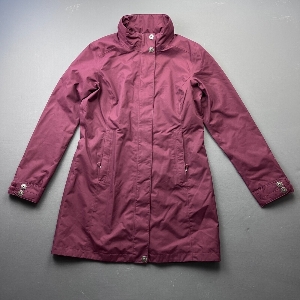 Mountain Hardwear Coat Women's Small Burgundy Outdoor Waterproof Long Jacket